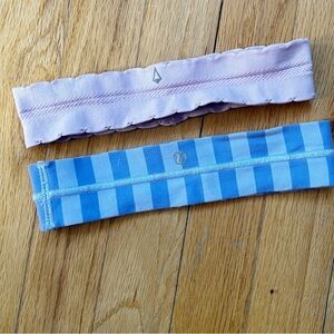 LULULEMON IVVIVA Pink and Blue Headbands